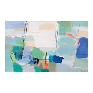 Contemporary Abstract Acrylic on Canvas Painting “Überwölbt” by Andreas Durrer