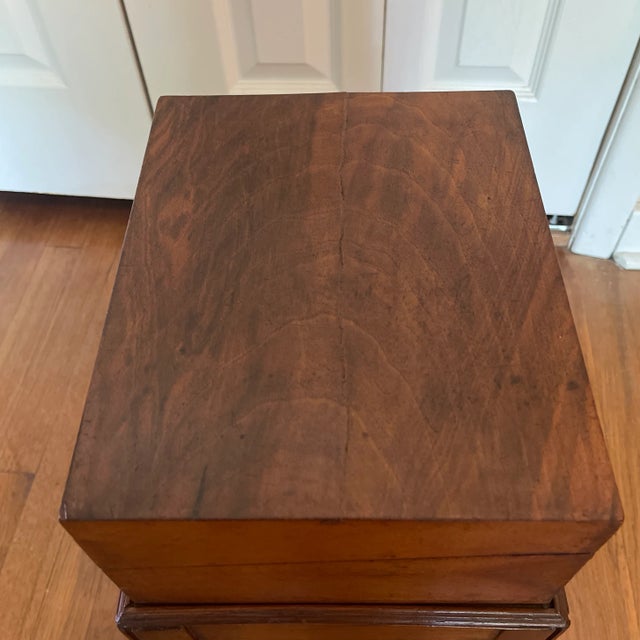 Chippendale Early 19th Century Georgian Mahogany Writing Box on Stand For Sale - Image 3 of 6