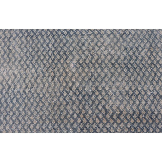 Minimalist Design Antique Persian Tabriz Rug With Modern Look in Blue Tones 8'10 X 11'9 For Sale In Atlanta - Image 6 of 16