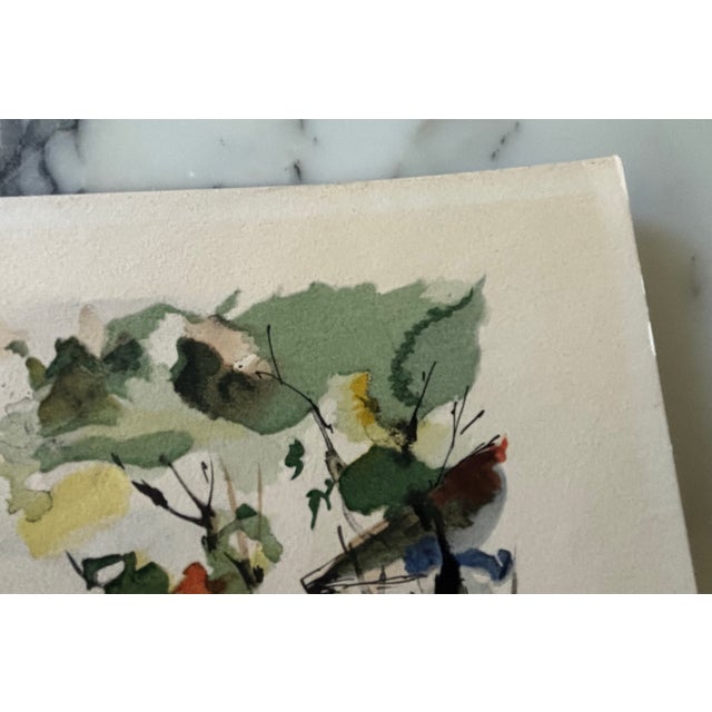 Paper Mid-20th Century Parisian View of Paris Watercolor Print by Artist G. Lelong For Sale - Image 7 of 15