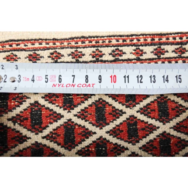 Pakistani Bukhara Rug in Cotton and Wool For Sale - Image 6 of 7