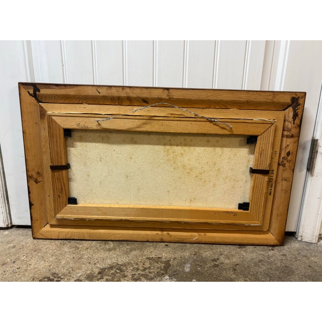 Signed Cooper Rustic Barn Landscape Oil Painting in Wood Frame For Sale - Image 12 of 12