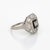 Art Deco Vintage Art Deco Diamond Onyx Ring Platinum Filigree Octagon Jewellery size 4.75 For Sale - Image 3 of 7