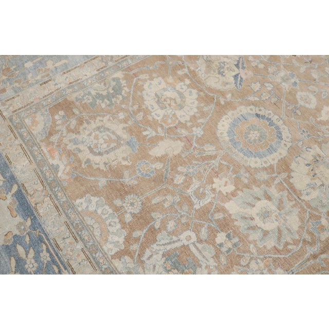 A room size early 20th century Persian Tabriz rug in soft browns, soft blues and creams Details rug no. j3807 size 10' x...