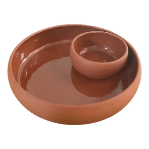 Vintage Terracotta Southwest Chip and Dip Bowl Set- 1 Piece