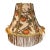Unique Lamp Shade in Persimmon Botanical Print With Gold Trim For Sale