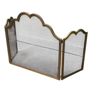 Italian Folding Brass Fire Guard, 1960 For Sale