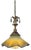 Amber Antique Murano and LaChaussee Art Glass Shades Ormolu Metal Pendant Light For Sale - Image 8 of 18