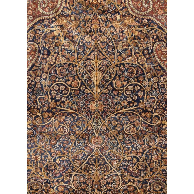 Antique Persian Dabir Kashan Manchester Rug 5' x 6'11'' Chairish