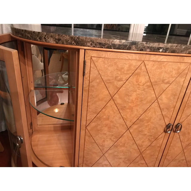 Thomasville Bogart Luxe Collection Burl Wood and Glass Buffet Chairish