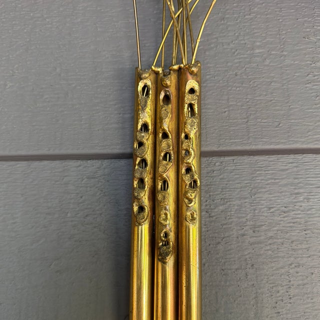 Elevate your mid-century art collection with this exceptional, authentic 1970s brutalist metal wall pocket sculpture by...