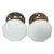 American Early 1900s Antique Milk Glass Door Knobs. A Pair For Sale - Image 3 of 6