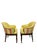 Traditional Pair of Century Furniture Model 3277 “Gentleman’s” Upholstered Game Chairs With Brass Casters For Sale - Image 3 of 12