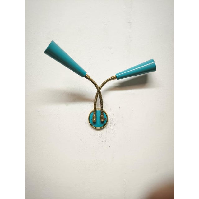 Sputnik Wall Light with Adjustable Brass Arms, 1960s For Sale - Image 9 of 10