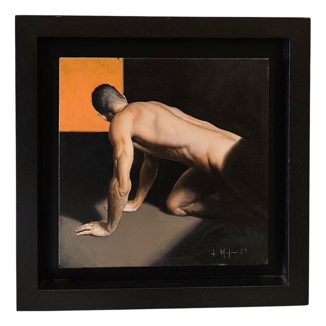 Filippo Manfroni, A Man 1 , Oil on Canvas For Sale