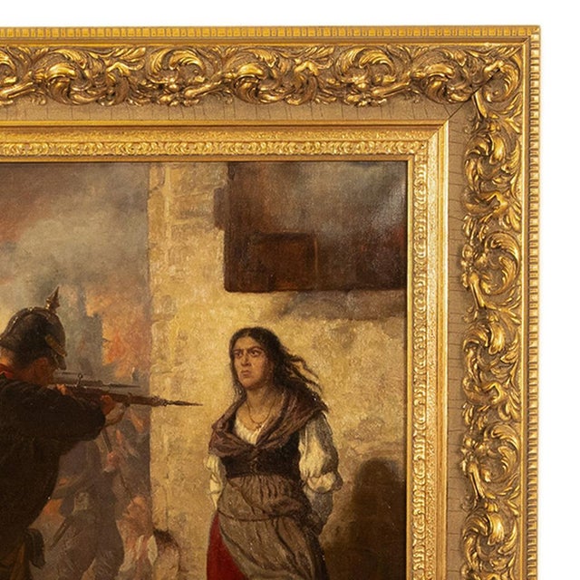 Pair French Franco-Prussian Historical Military War Propaganda Oil Paintings by Charles Louis Muller, 1870 For Sale - Image 10 of 18