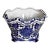 Blue & White Chinoiserie Scalloped Edge Cache Pot For Sale