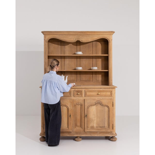 Louis XV Oak Cupboard, Rococo Style, France, 19th Century For Sale - Image 9 of 18