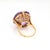 Metal 1940s Retro French 30ct Amethyst Cocktail Ring Size 6.75 Vintage 18k Yellow Gold Large For Sale - Image 7 of 7