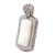 John Hardy Silver Mother of Pearl and White Sapphire Naga Dog Tag Pendant For Sale In Philadelphia - Image 6 of 11