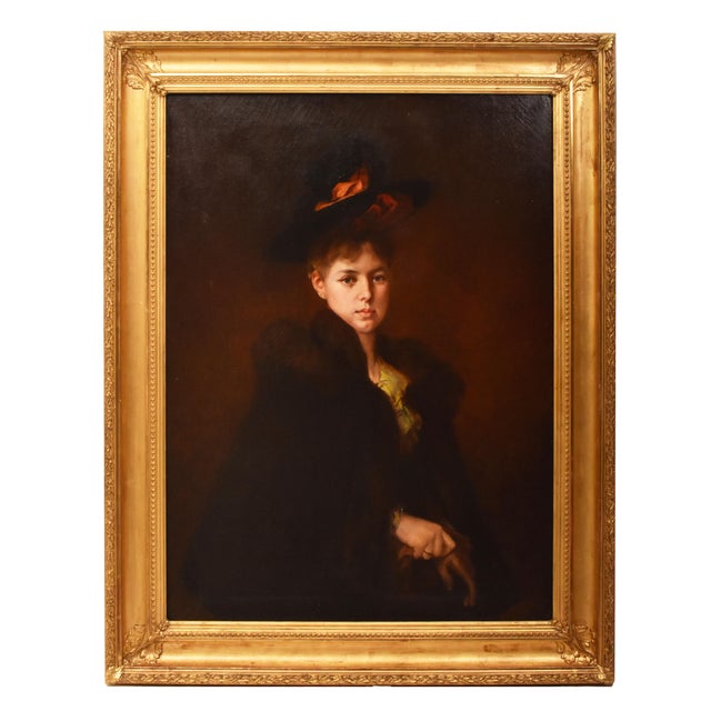 François Reynaud, Female Portrait, 1800s, Oil on Canvas, Framed For Sale - Image 10 of 10