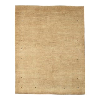 1980s Hand-Knotted Persian Tribal Gabbeh Wool Rug 4'11" X 6'3" For Sale