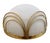 1960s 1960s Italian Mid-Century Half-Moon Murano Opaline Glass & Brass Wall Sconces - Pair For Sale - Image 5 of 7