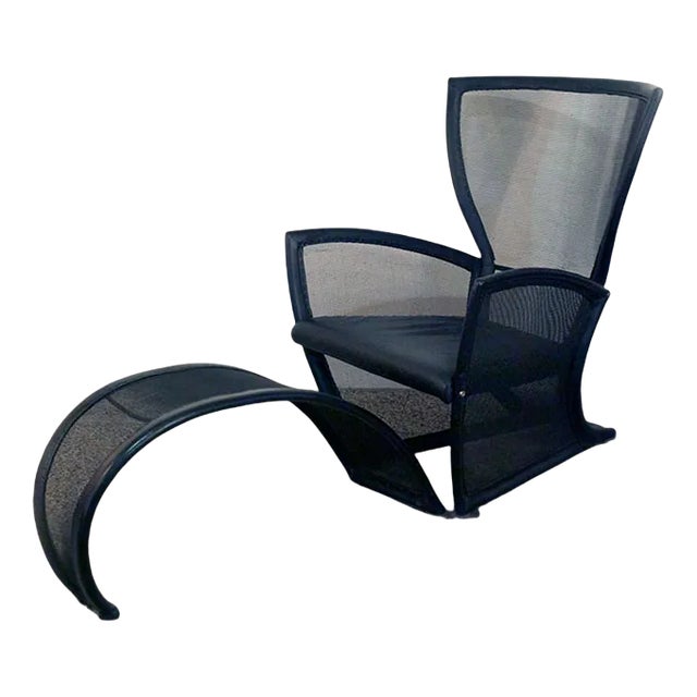 Set of Privè Lounge Chair & Ottoman by Paolo Nava for Alias, 1980s For Sale