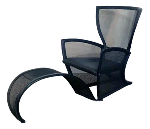 Set of Privè Lounge Chair & Ottoman by Paolo Nava for Alias, 1980s