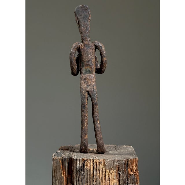 Antique Folk Art Hand Forged Iron Figurative Sculpture For Sale - Image 4 of 8