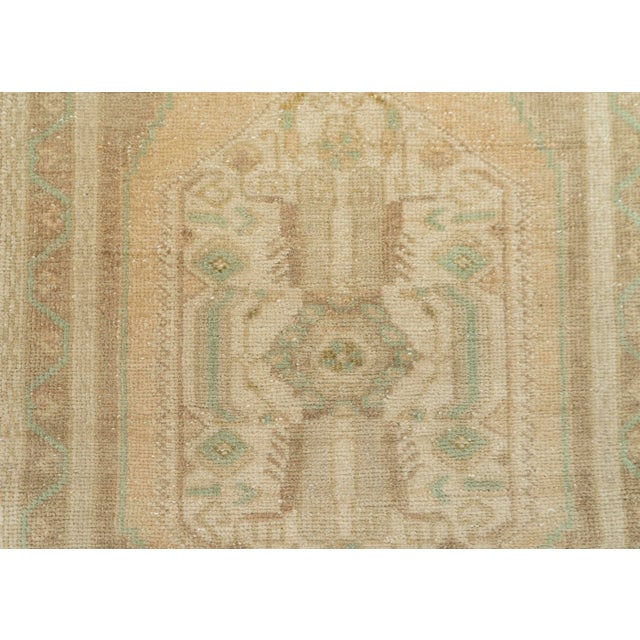 Turkish Mini Rug Oriental Hand Knotted Vintage Rug 1'8" x 3'7" #21036 For Sale - Image 4 of 8
