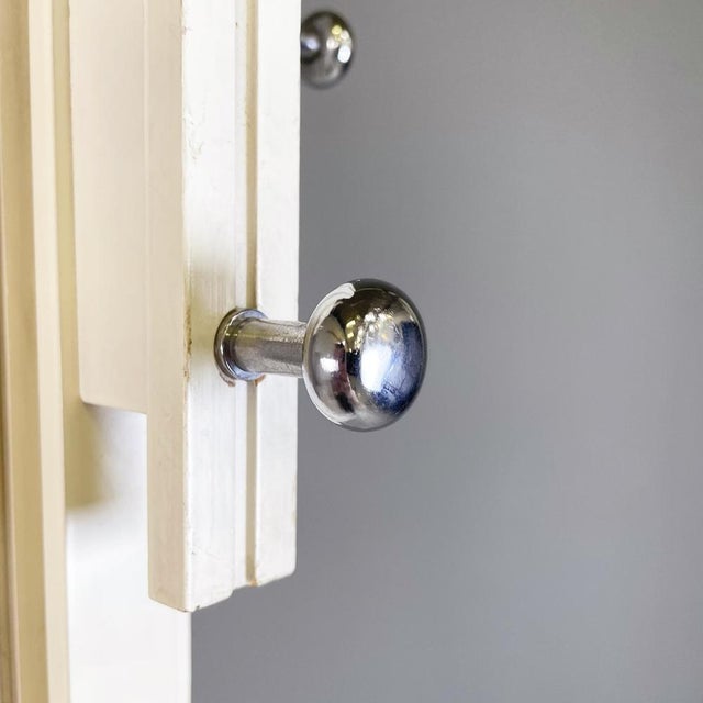 Mid-Century Italian White Wood Metal Coat Stand attributed to Carlo De Carli for Fiam, 1960s For Sale - Image 9 of 15