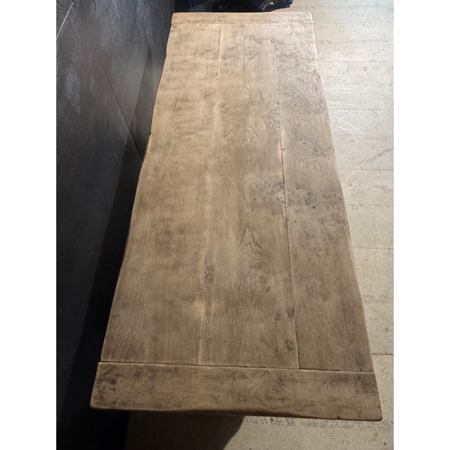Farmhouse Oak Dining Table, 1930 For Sale - Image 6 of 14