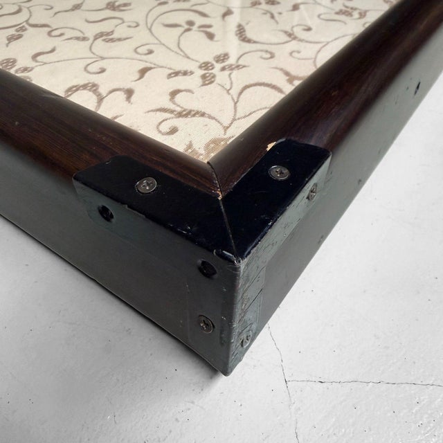 Paper Japanese Calligraphy Zen in Black Lacquer Frame, 1970 For Sale - Image 7 of 18