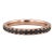 0.85ctw Black Diamond Eternity Band 18k Rose Gold Stackable Wedding Ring Sz 5.5 For Sale