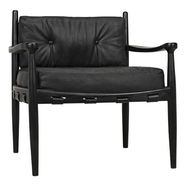 NOIR Fogel Lounge Chair, Charcoal Black For Sale