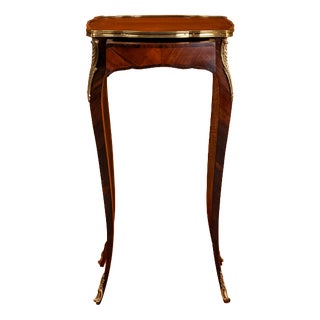 Side Table in Marquetry and Brass, 1800s For Sale