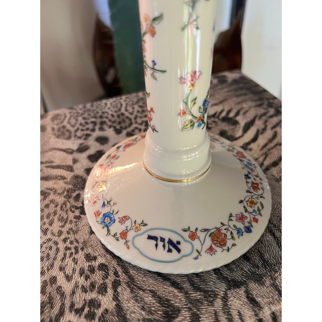 Up for consideration is a beautiful vintage Lenox Sabbath candlestick holder with floral accents. This would look lovely...