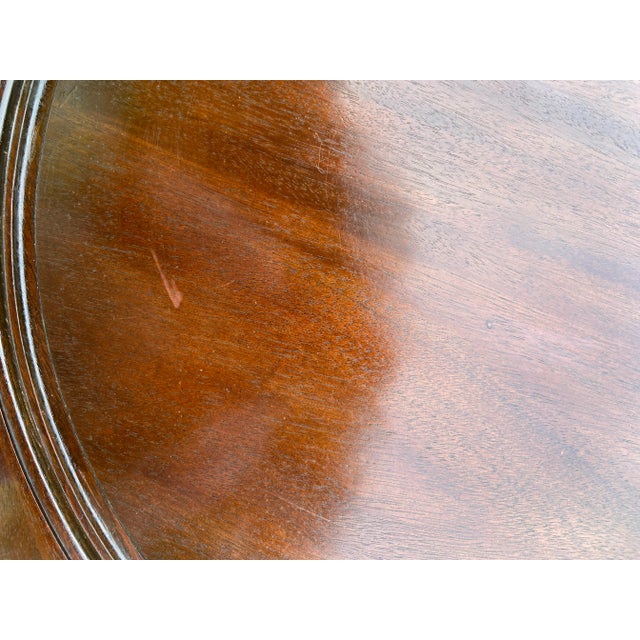 Vintage Round Asian Ming Style Hand Carved Rosewood Low Coffee Table For Sale - Image 10 of 12