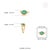 Designer 2.43 Carat Genuine Emerald Wave Chunky 14k Gold Ring Size 7 For Sale - Image 9 of 13