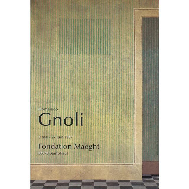 Domenico GNOLI Empty House - Maeght Foundation Exhibition 1987 poster on coated paper unsigned and not numbered 29.1 x...