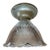 Antique Silver Flushmount With Fluted Halophane Shade For Sale