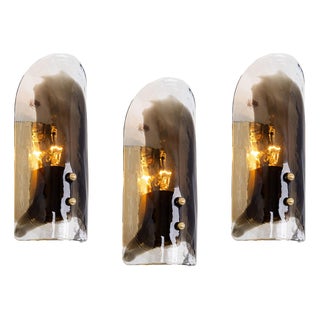 Large Murano Glass and Brass Wall Light from Kalmar, Austria, 1960s For Sale