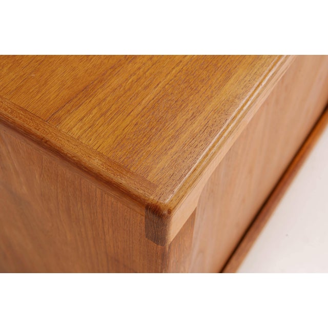 Wood Tambour Door Sideboard by Johannes Andersen for CFC Silkeborg, Denmark, 1960s For Sale - Image 7 of 11