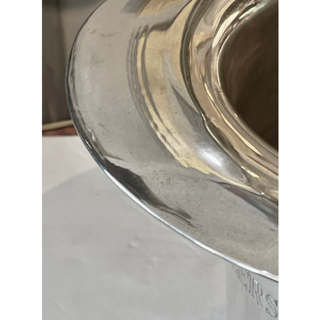 Metal .Top Hat Bottle Cooler, English Silver Plate, Cheers For Sale - Image 7 of 10