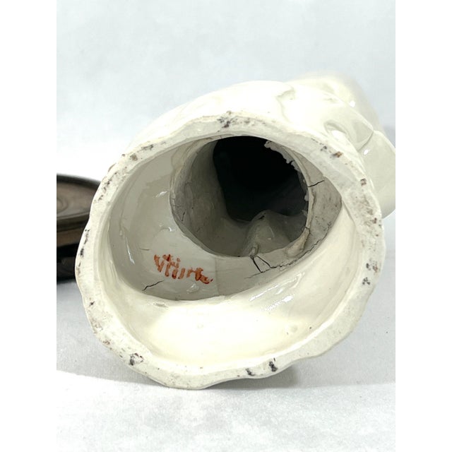 Vintage White Blanc De Chine Porcelain Figurine of a Young Chinese Girl on Carved Wood Stand For Sale In Tampa - Image 6 of 7