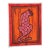 Leopard Minimalism Pop Art Folk Art Orange Sienna Raspberry Red Burnt Umber Original Painting Cleo Plowden For Sale