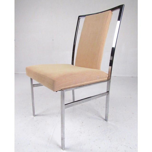 Metal Late 20th Century Modern Chrome Dining Chairs - 6 Pieces For Sale - Image 7 of 12