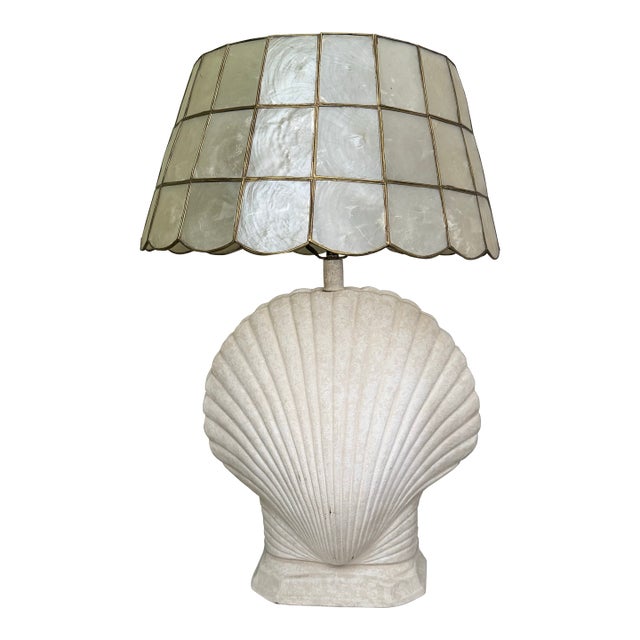 Vintage Nautilus Shell Lamp - Rewired Reshaded For Sale