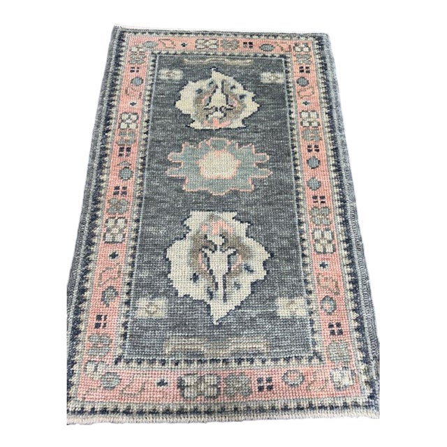 Turkish Oushak Rug 2'3" x 3'4" For Sale